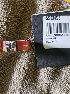 Authentic Fendi Band Ring in Silver